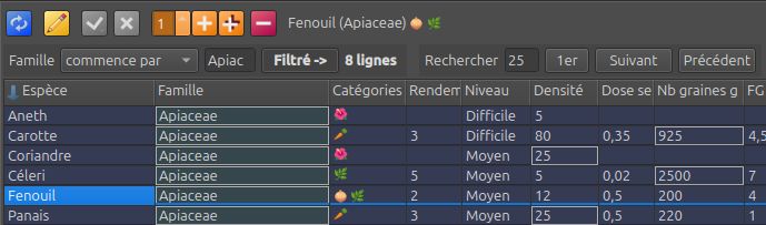 filtre et recherche