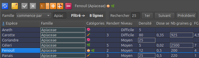 filtre et recherche