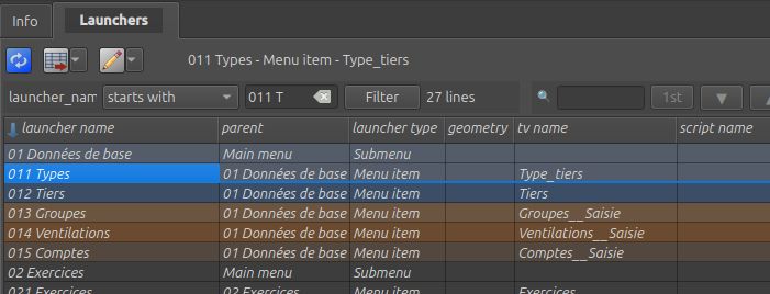 Launchers editor