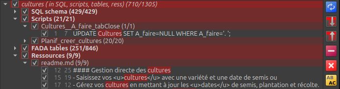 Recherche dans le code