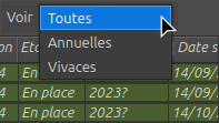 Filtre prédéfini